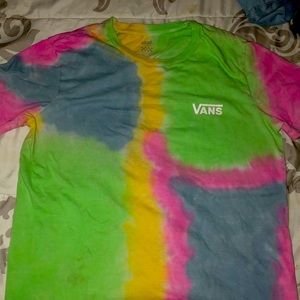 Large tie dye van tee shit